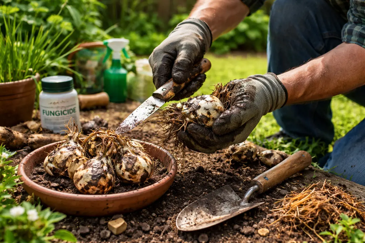 how to prevent fungal growth revive lily bulbs affected by fungal infection