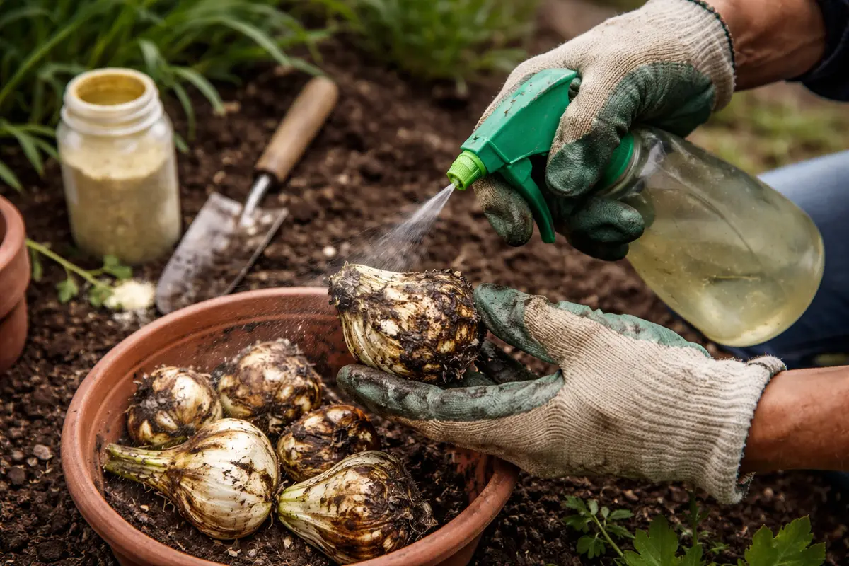 how to prevent fungal growth treat lily bulbs showing signs of fungus