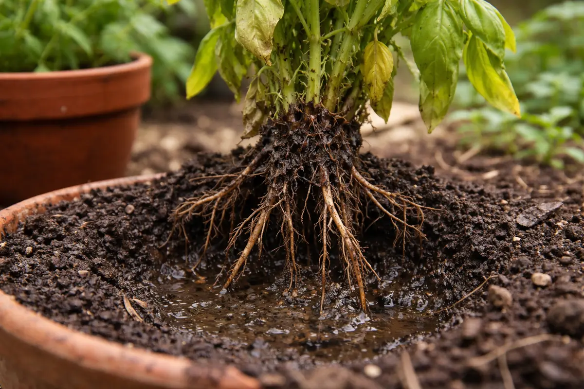 how to recover from root rot with unhealthy roots showing in soil