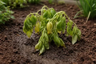 why are my herbs dying after wilting visibly in real garden soil