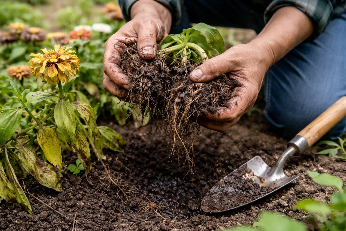 why are my zinnias not assess zinnia roots for soggy soil damage
