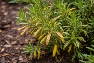 why is my rosemary turning with visible browning or spots on leaves